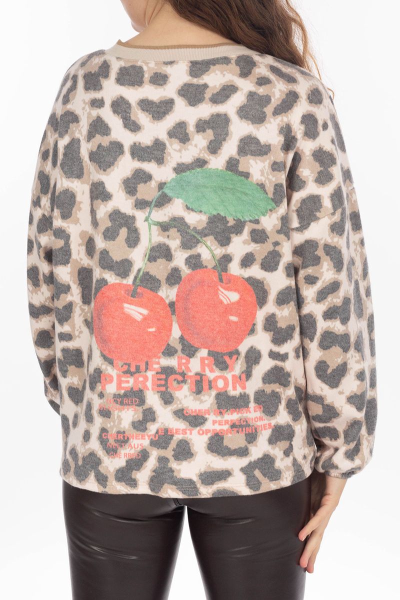 Kuscheliger Sweat mit Allover-Print