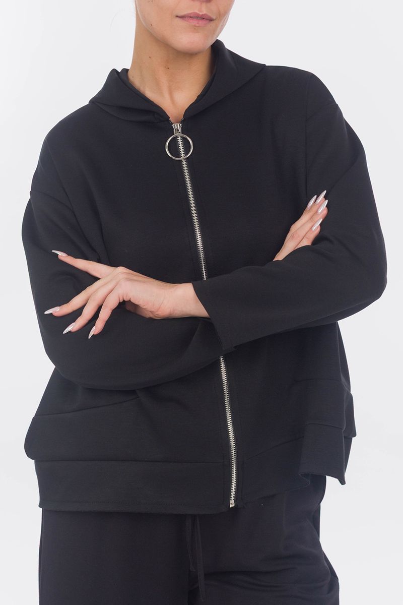 Oversized hoodie with zipper