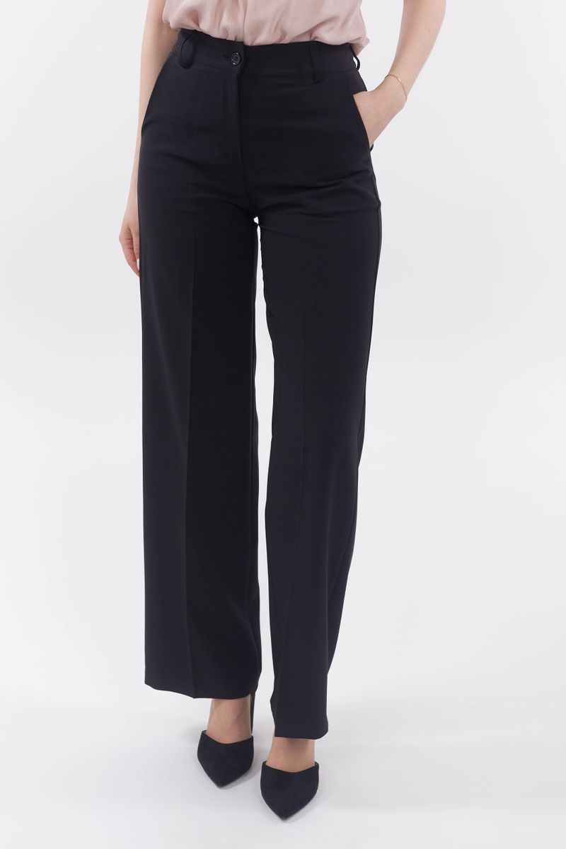 Elegant combination pants with wide leg