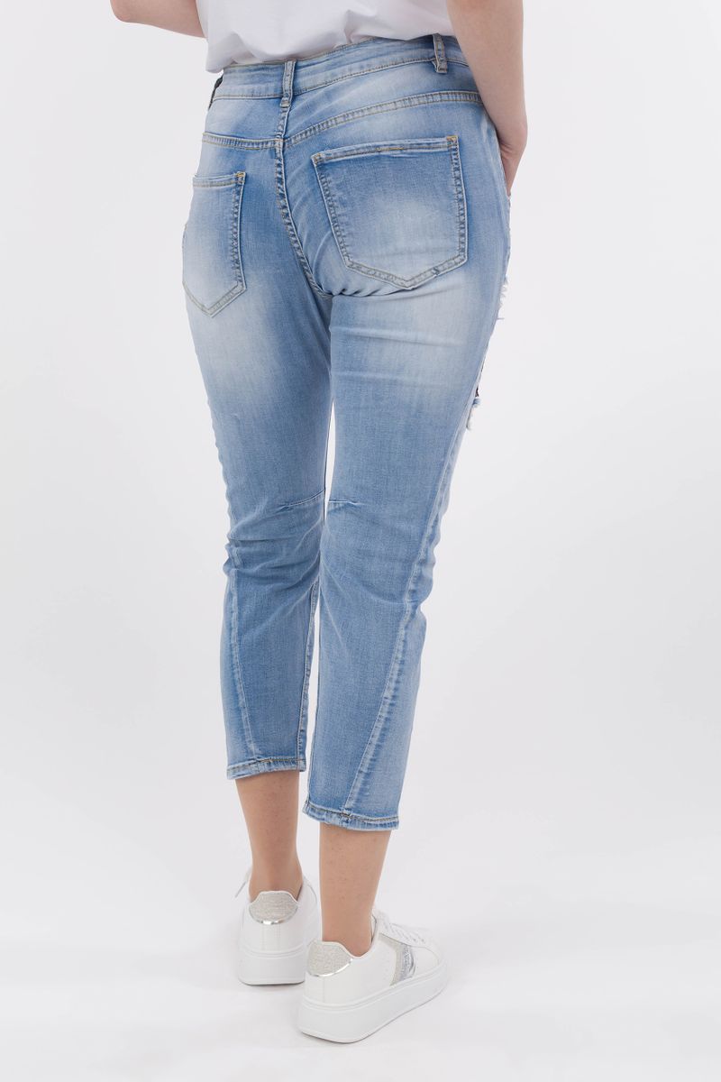 Jeans with Leo Patches