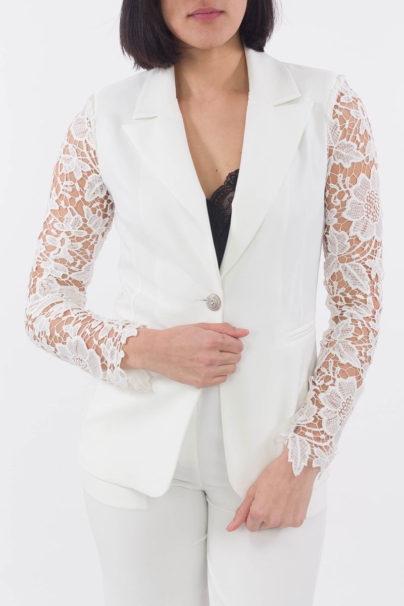 Elegant blazer with top sleeves