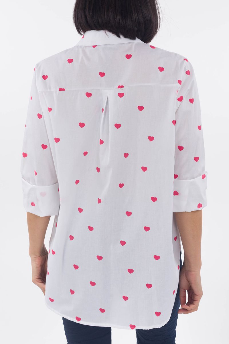 Blouse with heart print