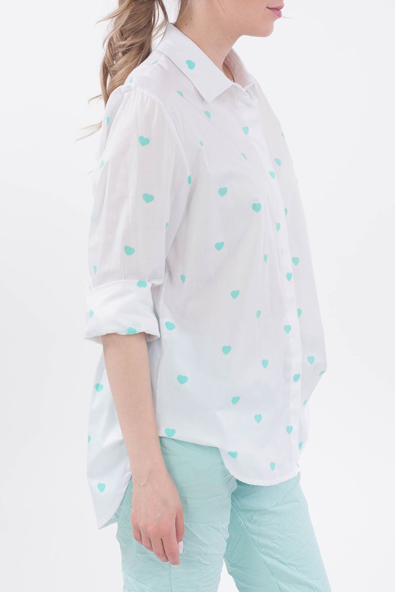 Blouse with heart print