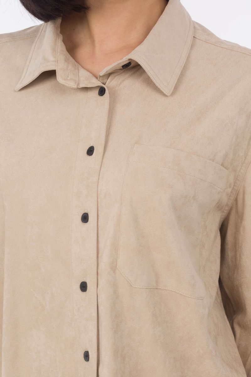 Shirt made of wash leather