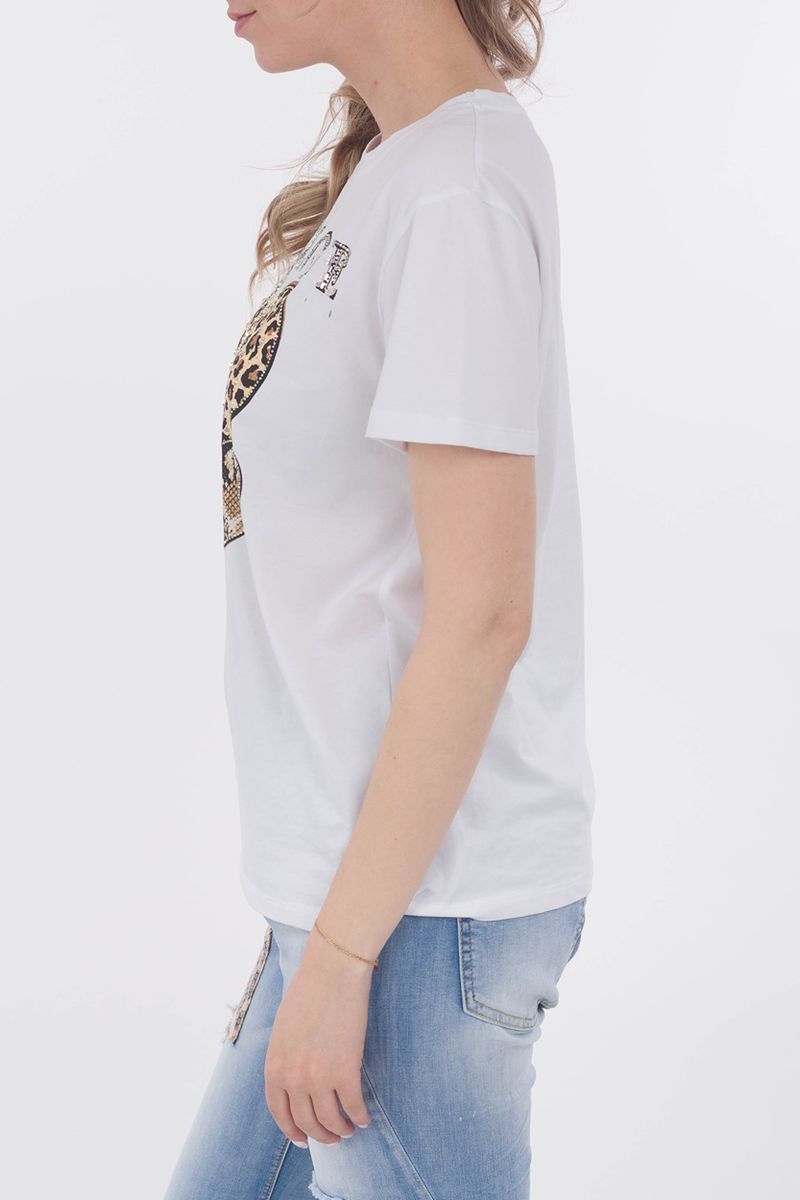 T-Shirt mit Leo-Print