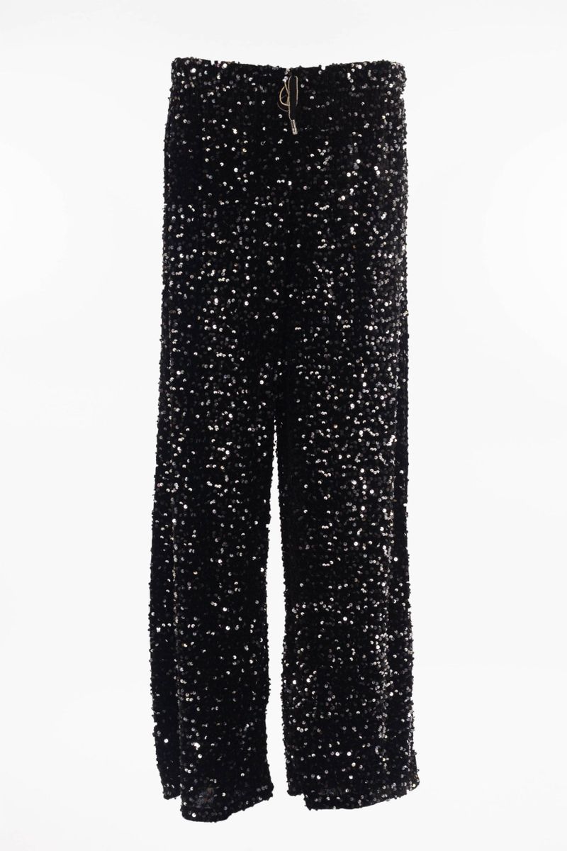 Pantalon à paillettes en velours