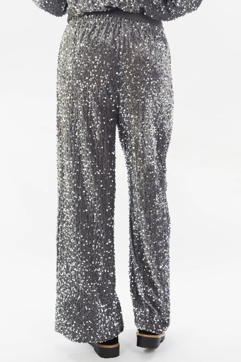 Pantalon à paillettes en velours