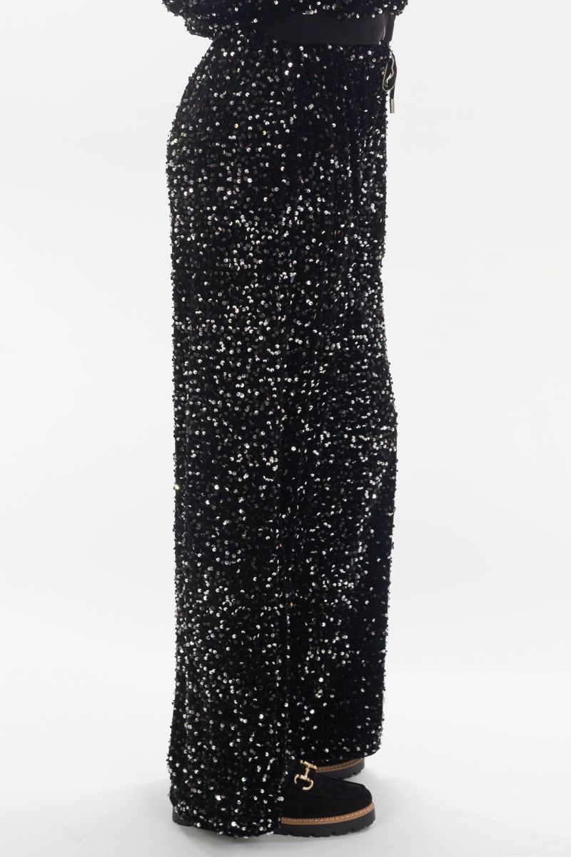 Pantalon à paillettes en velours