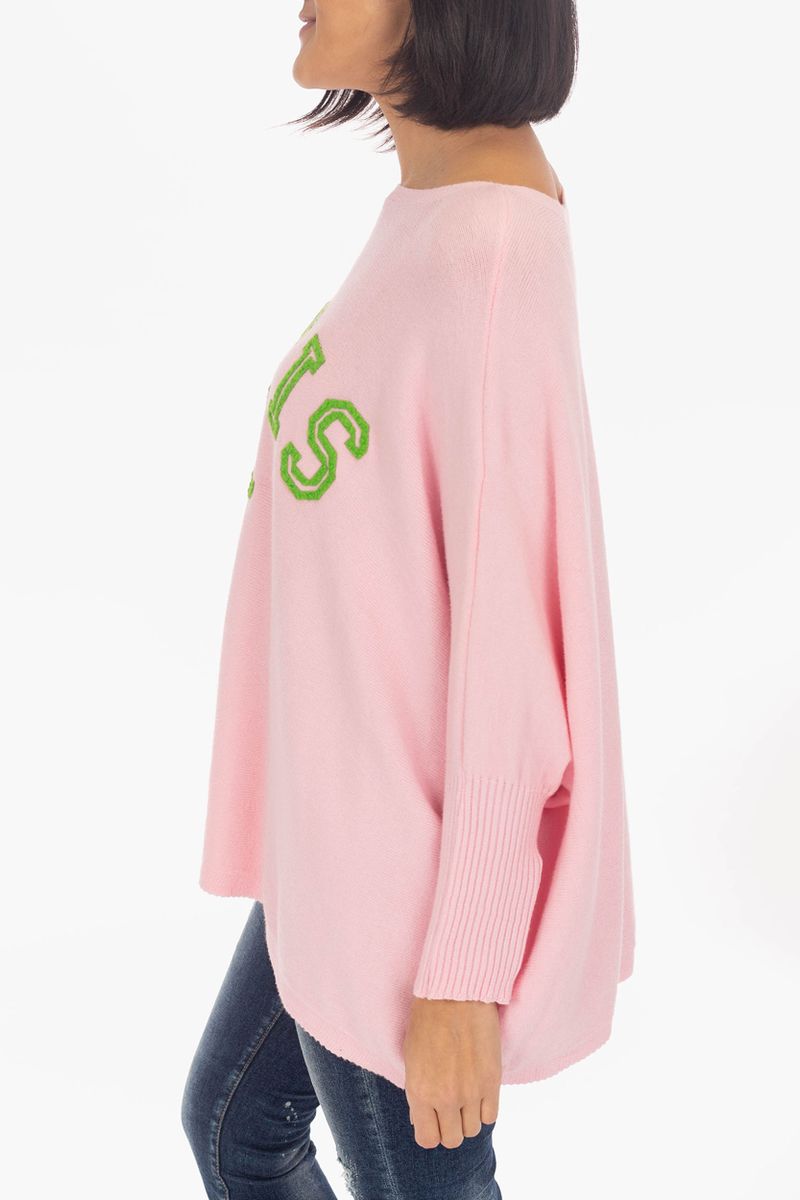 Oversize sweater with lettering