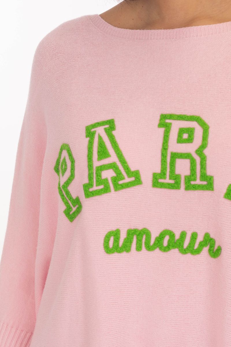 Oversize sweater with lettering