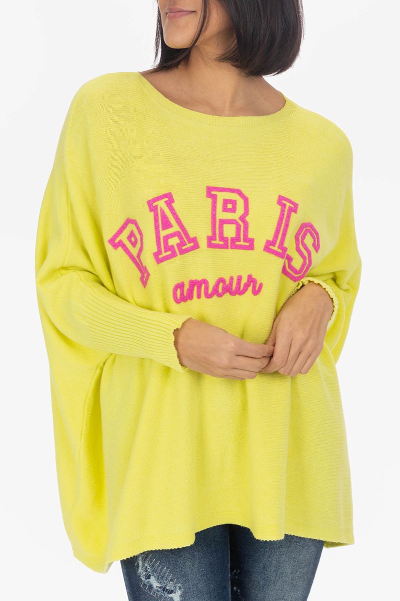 Oversize sweater with lettering