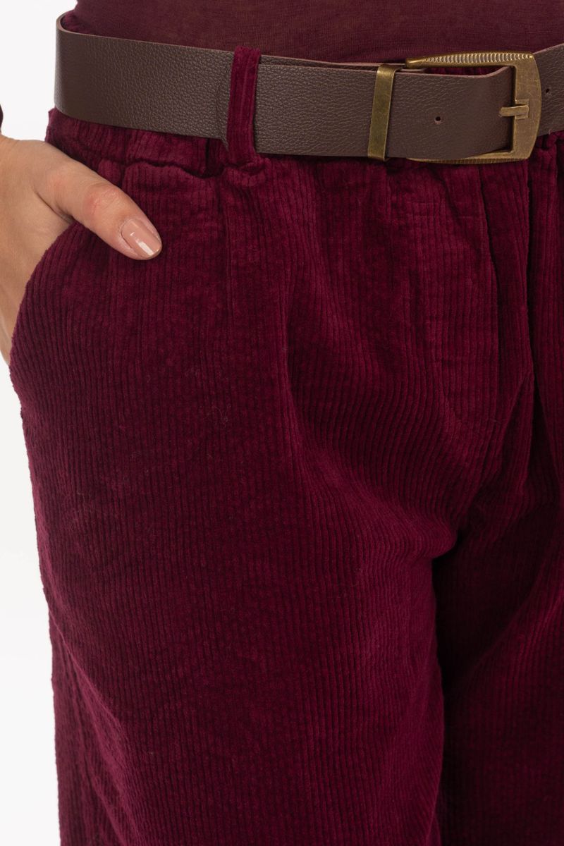 Cordhose met riem