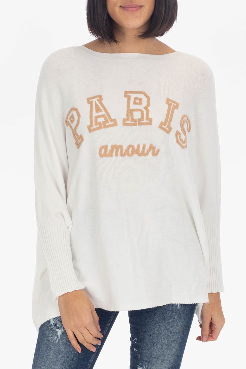 Oversize sweater with lettering