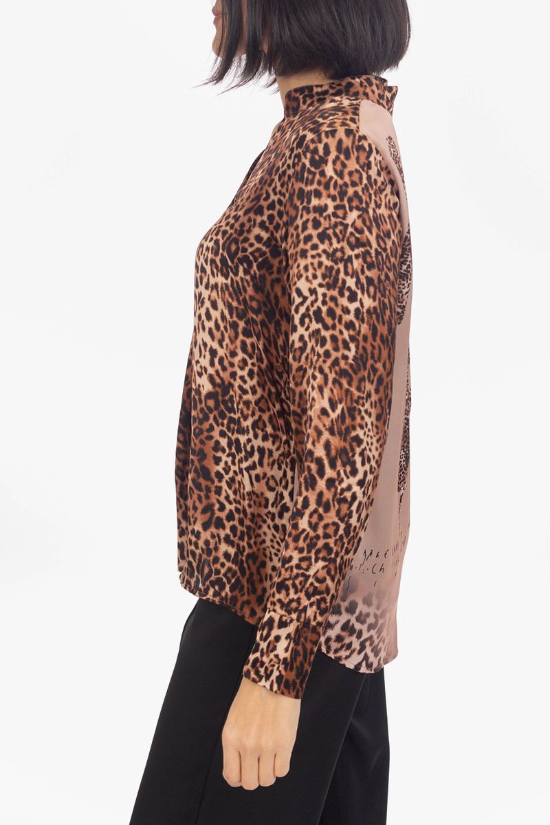 Tunic with leopard pattern