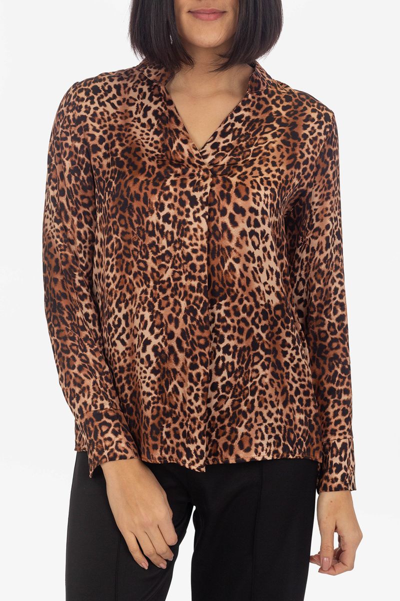 Tunic with leopard pattern