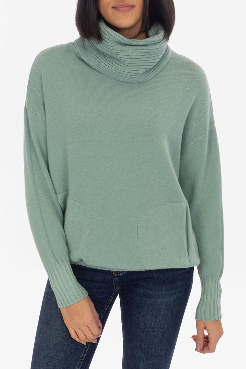 Loose turtleneck sweater