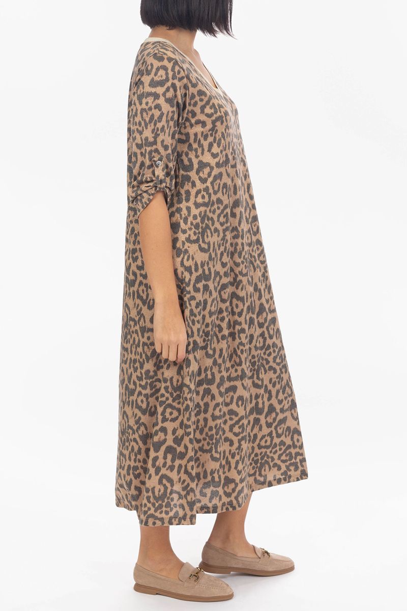 Leopard Maxikleid