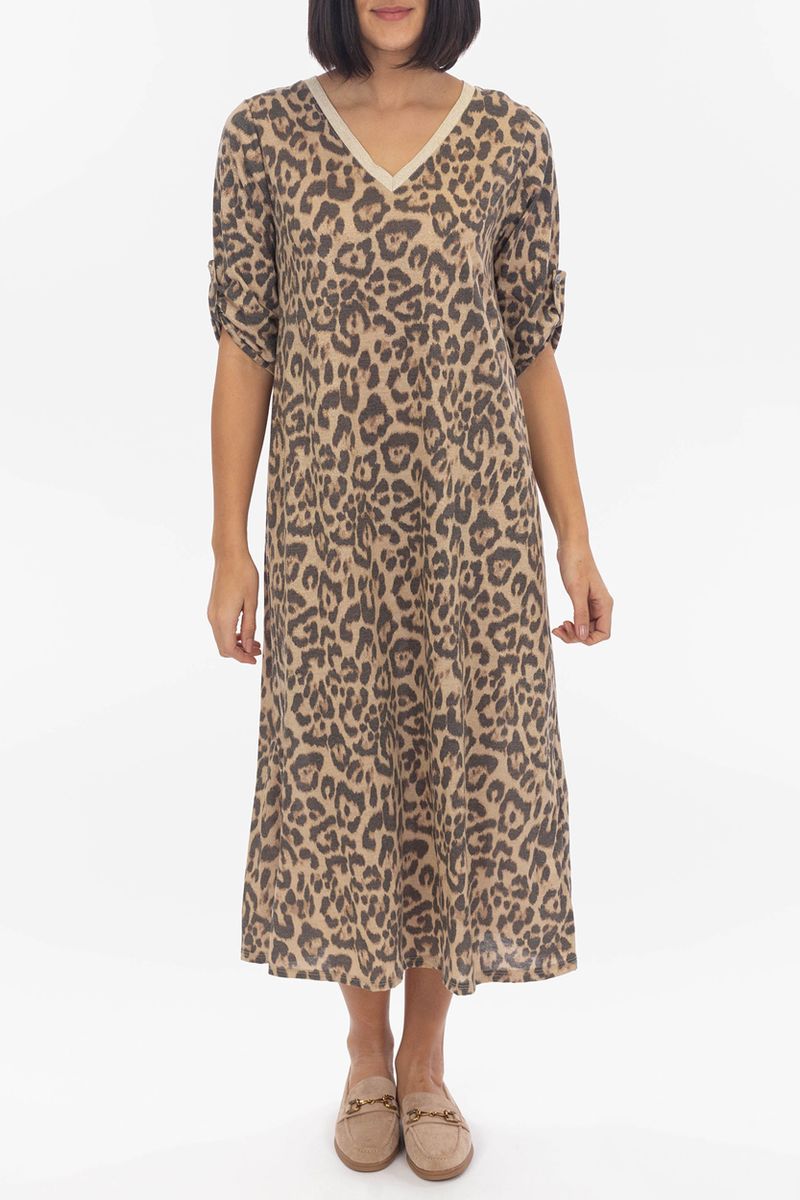 Leopard Maxikleid