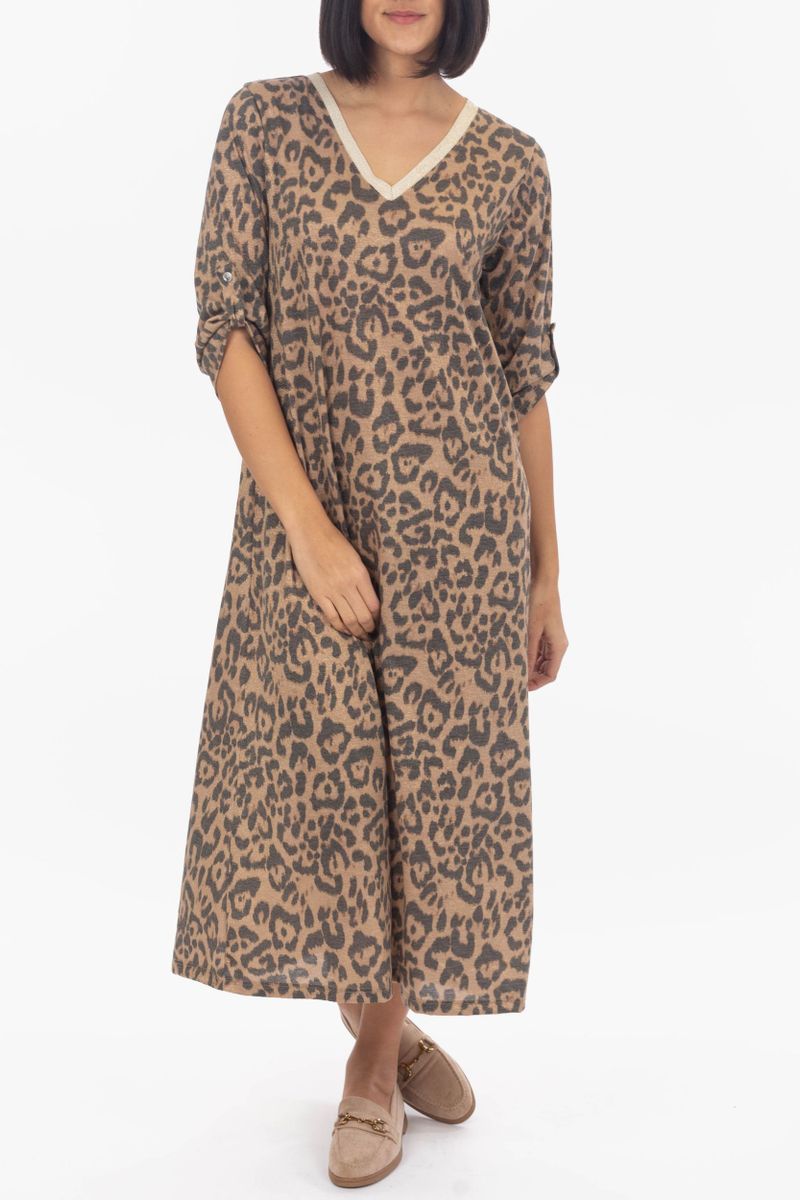 Leopard Maxikleid