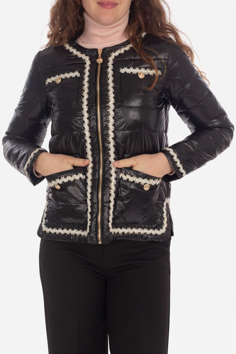 Stepp jacket with ornamental braid