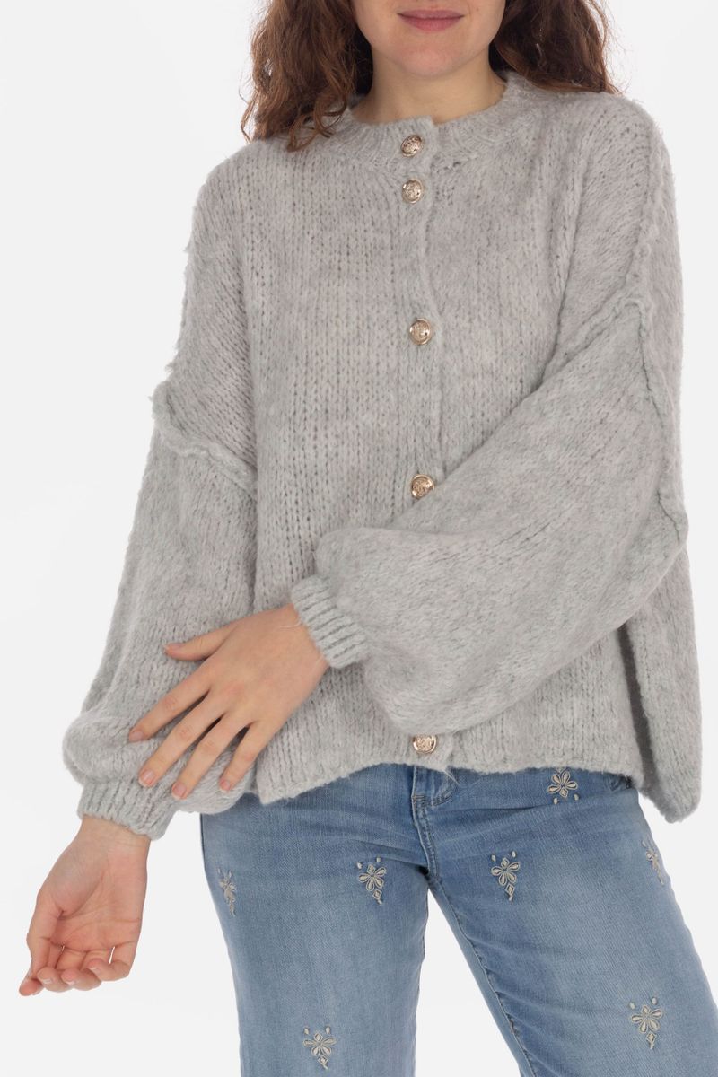 Kurzer Oversized Strick-Cardigan