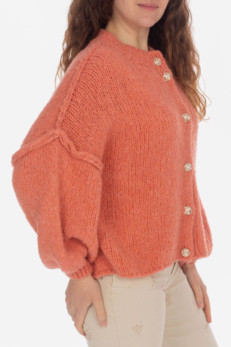 Kurzer Oversized Strick-Cardigan