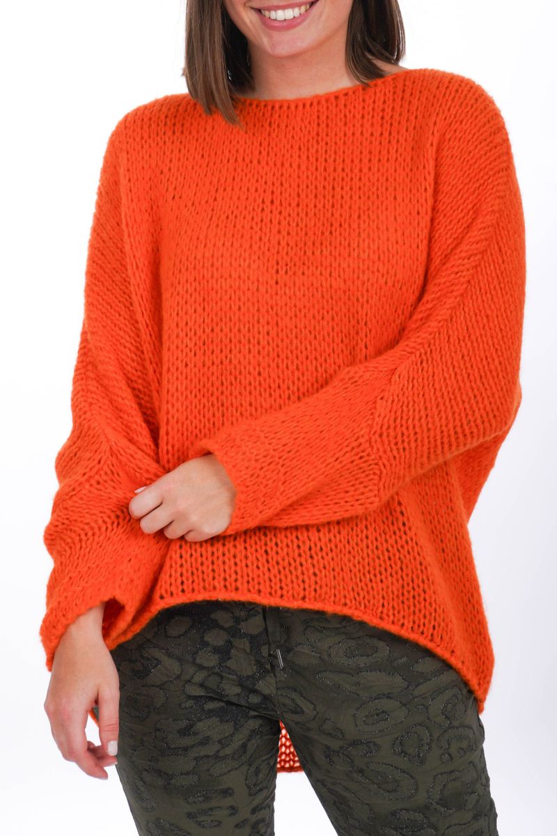 Strickpullover mit Fledermausärmeln