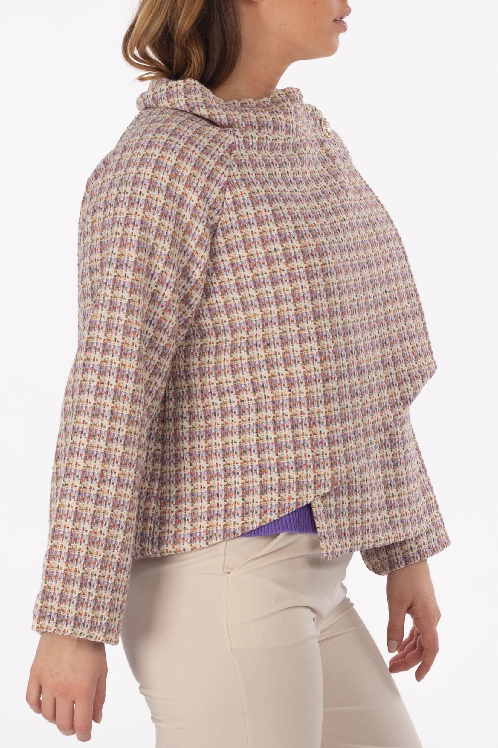 Asymmetrische Jacke mit Stehkragen - La Strada