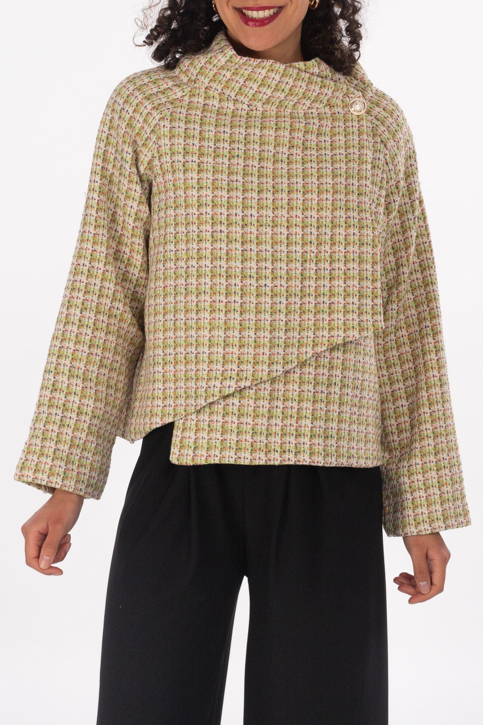 Asymmetrische Jacke mit Stehkragen - La Strada