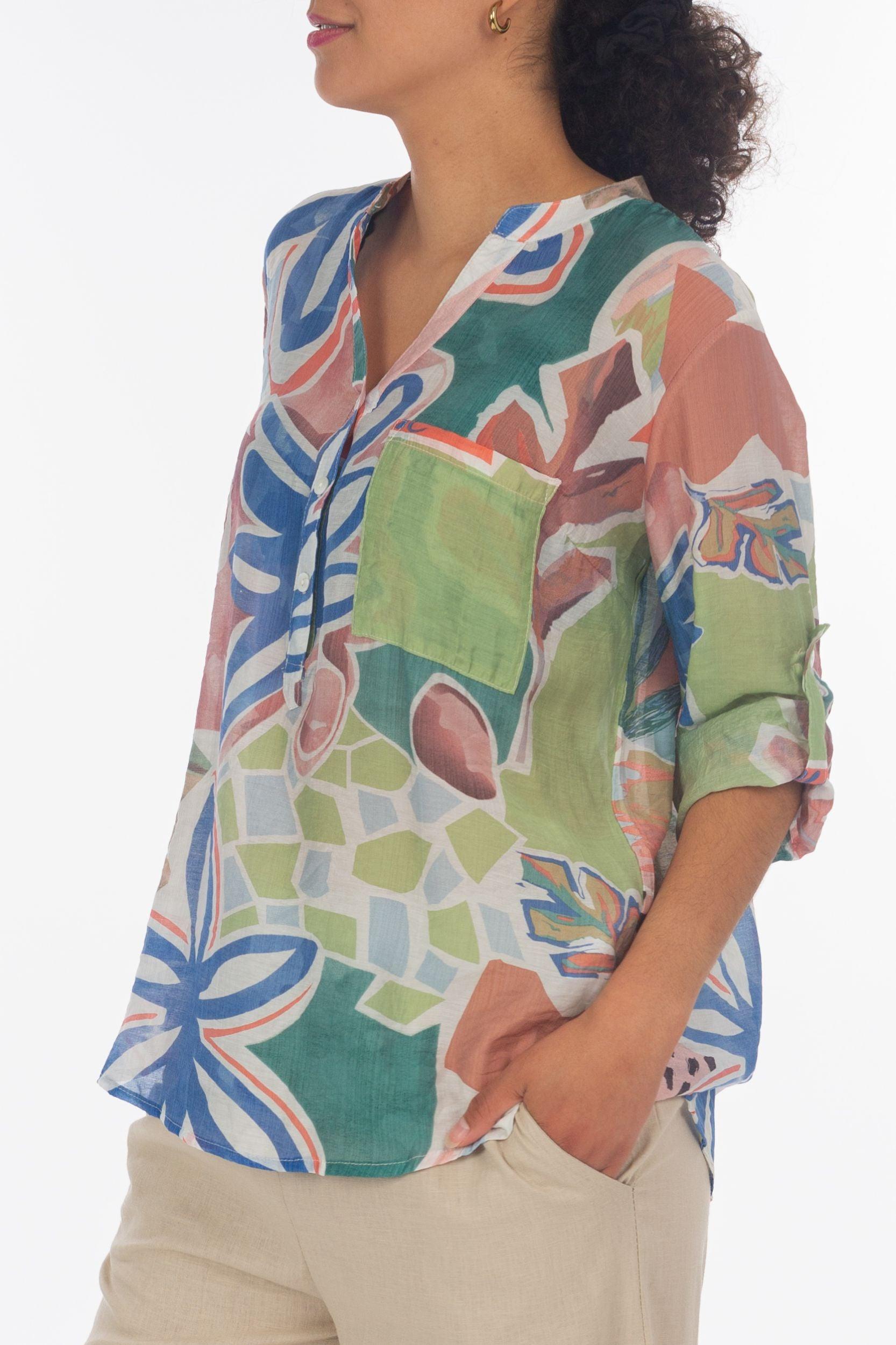 Blusen mit floralem All-Over-Print - La Strada