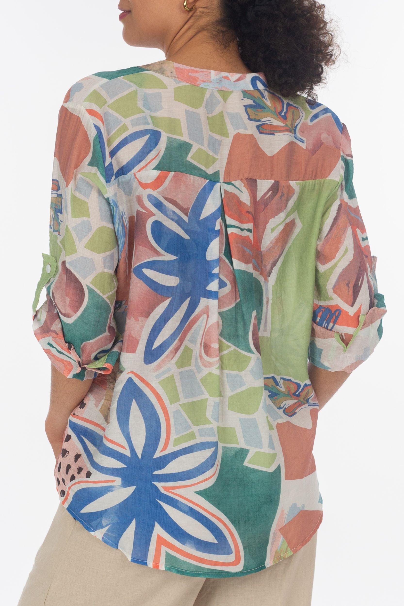 Blusen mit floralem All-Over-Print - La Strada
