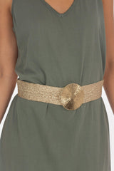 Elastischer Taillengürtel mit runder Schnalle - La Strada