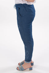 Freizeithose in Jeans-Optik - La Strada