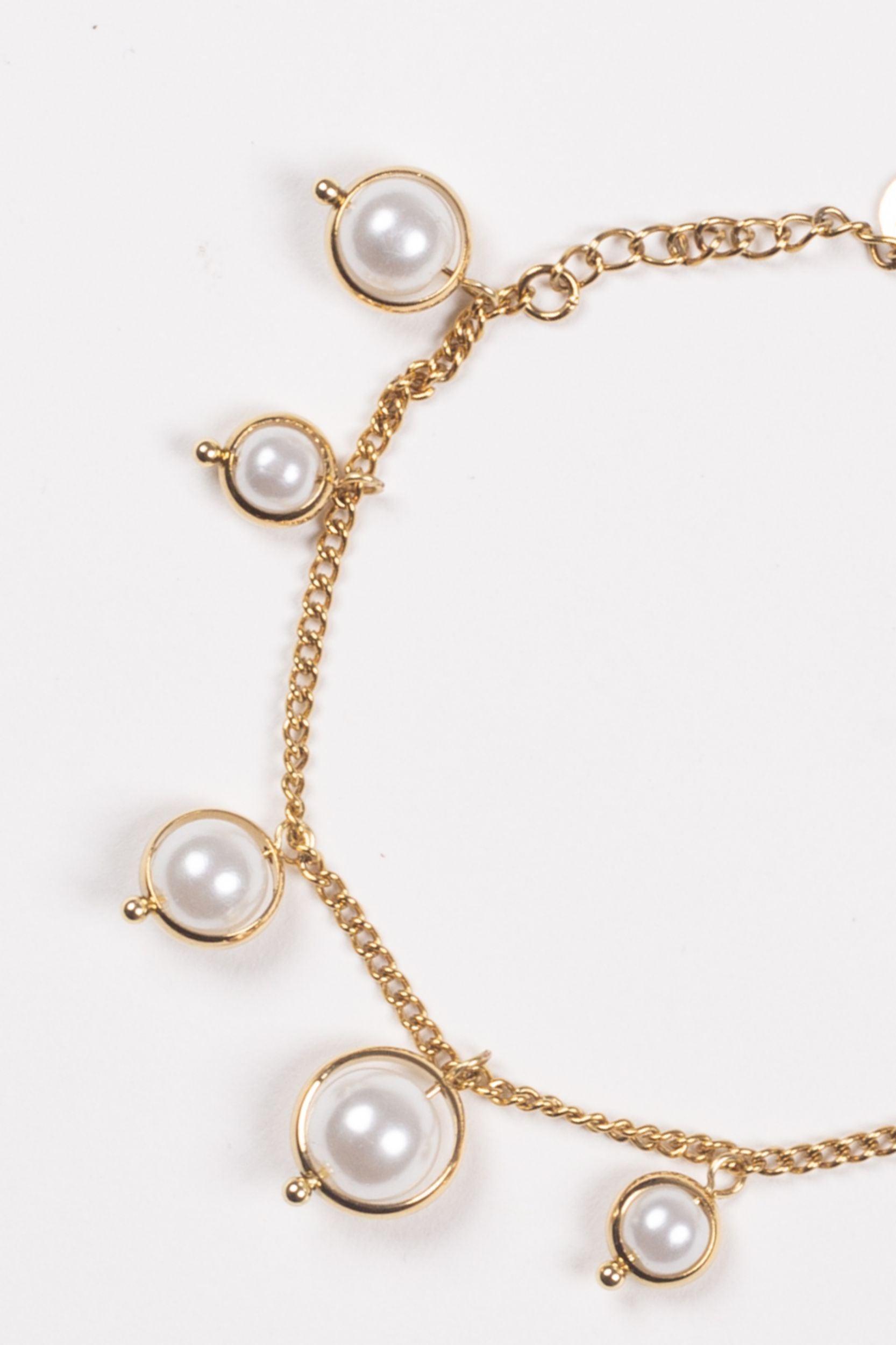 Goldenes Armband mit Perlen - La Strada