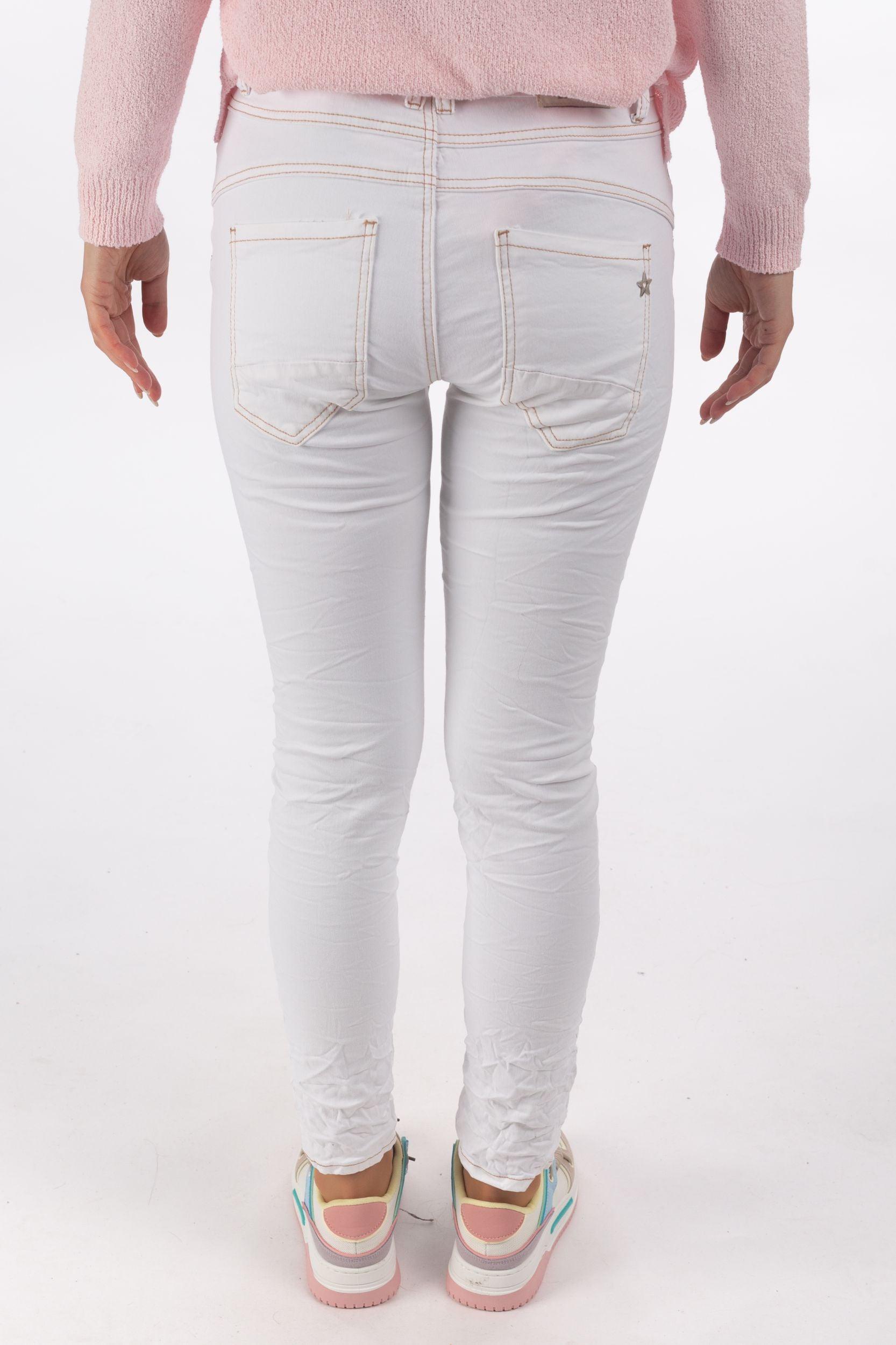 Jeans mit Glitzerknöpfen - La Strada