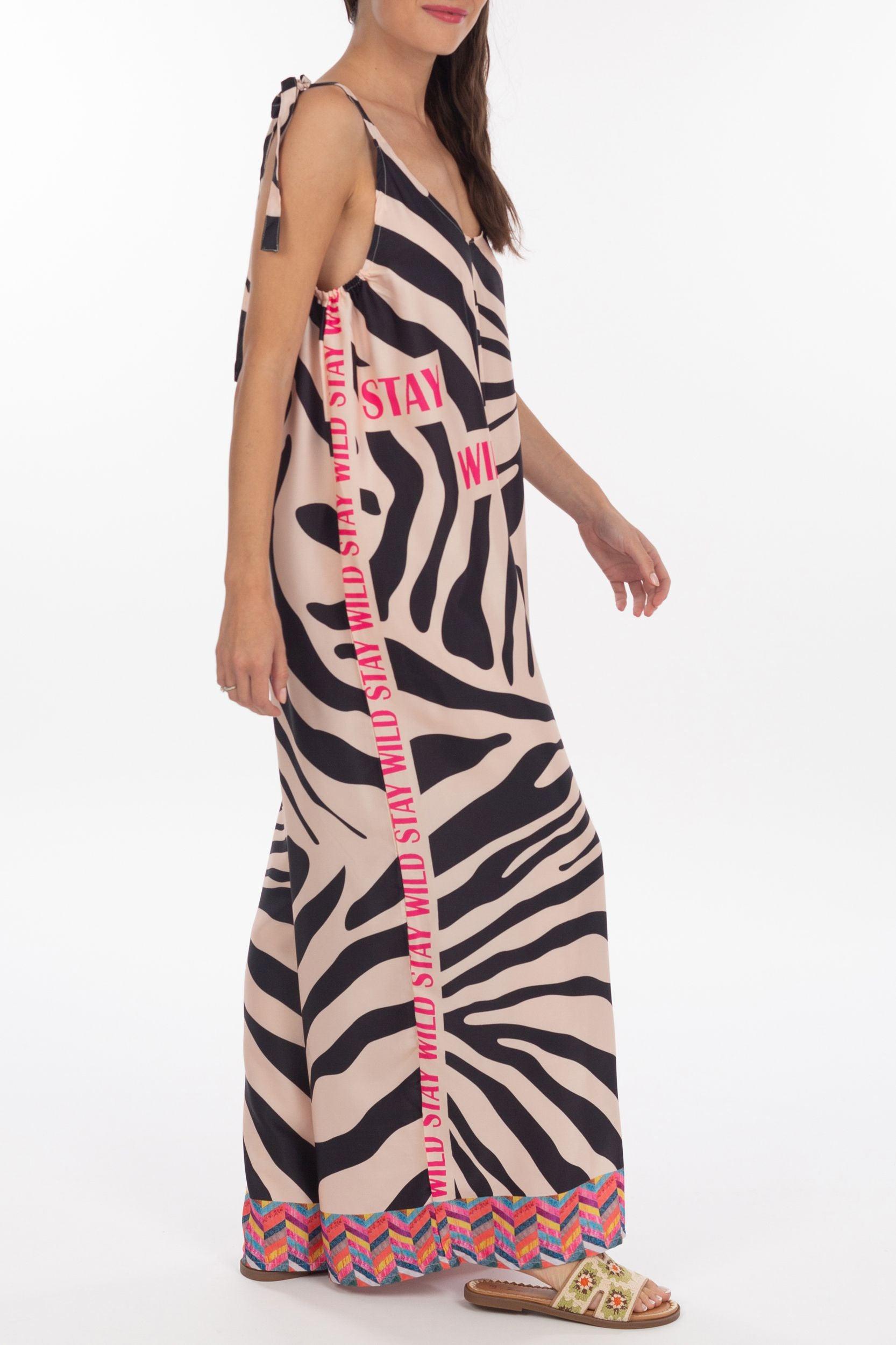 Jumpsuit mit Zebra-Muster - La Strada