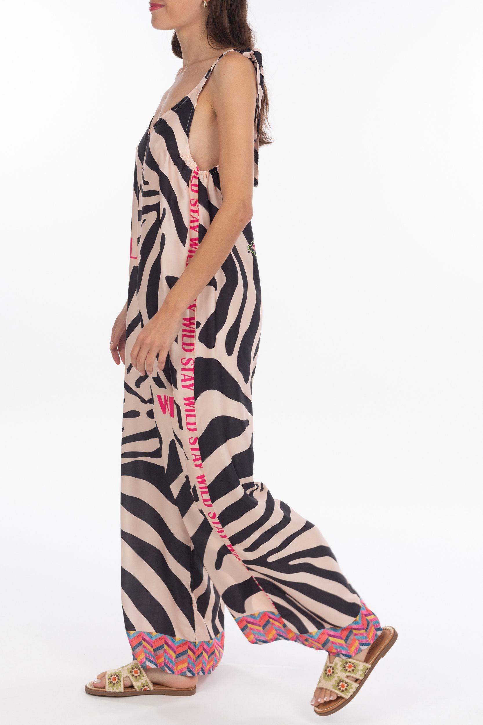 Jumpsuit mit Zebra-Muster - La Strada