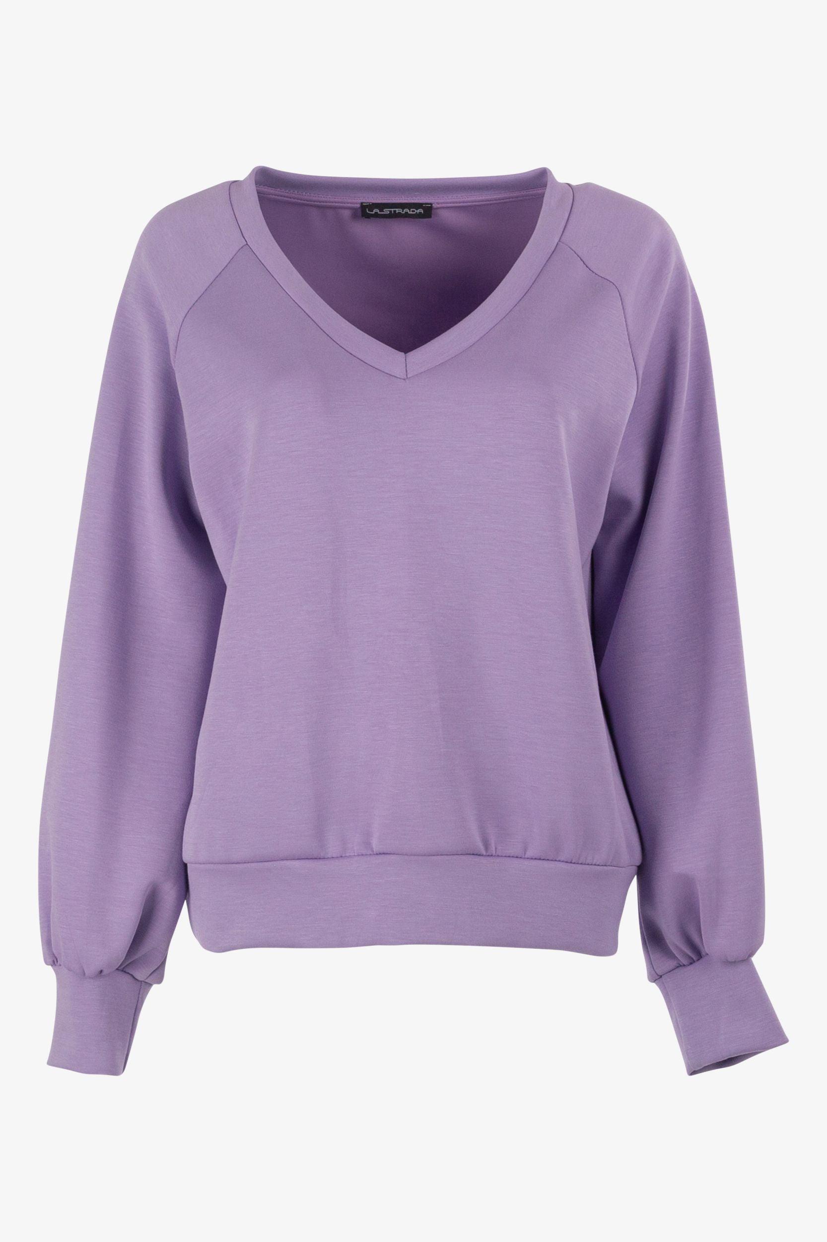 Sweatshirt mit V-Ausschnitt - La Strada