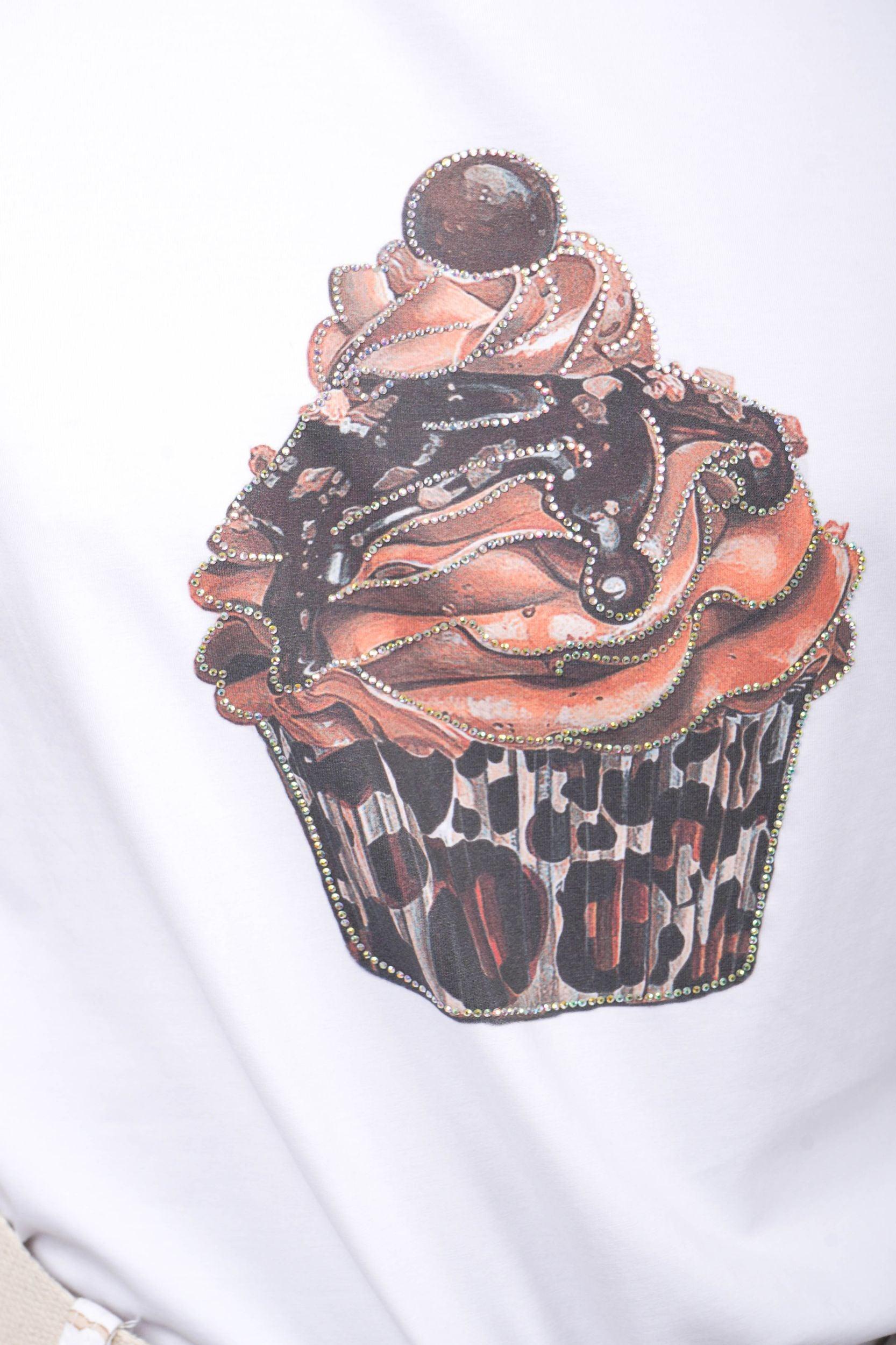 T-Shirt mit Cupcake - La Strada