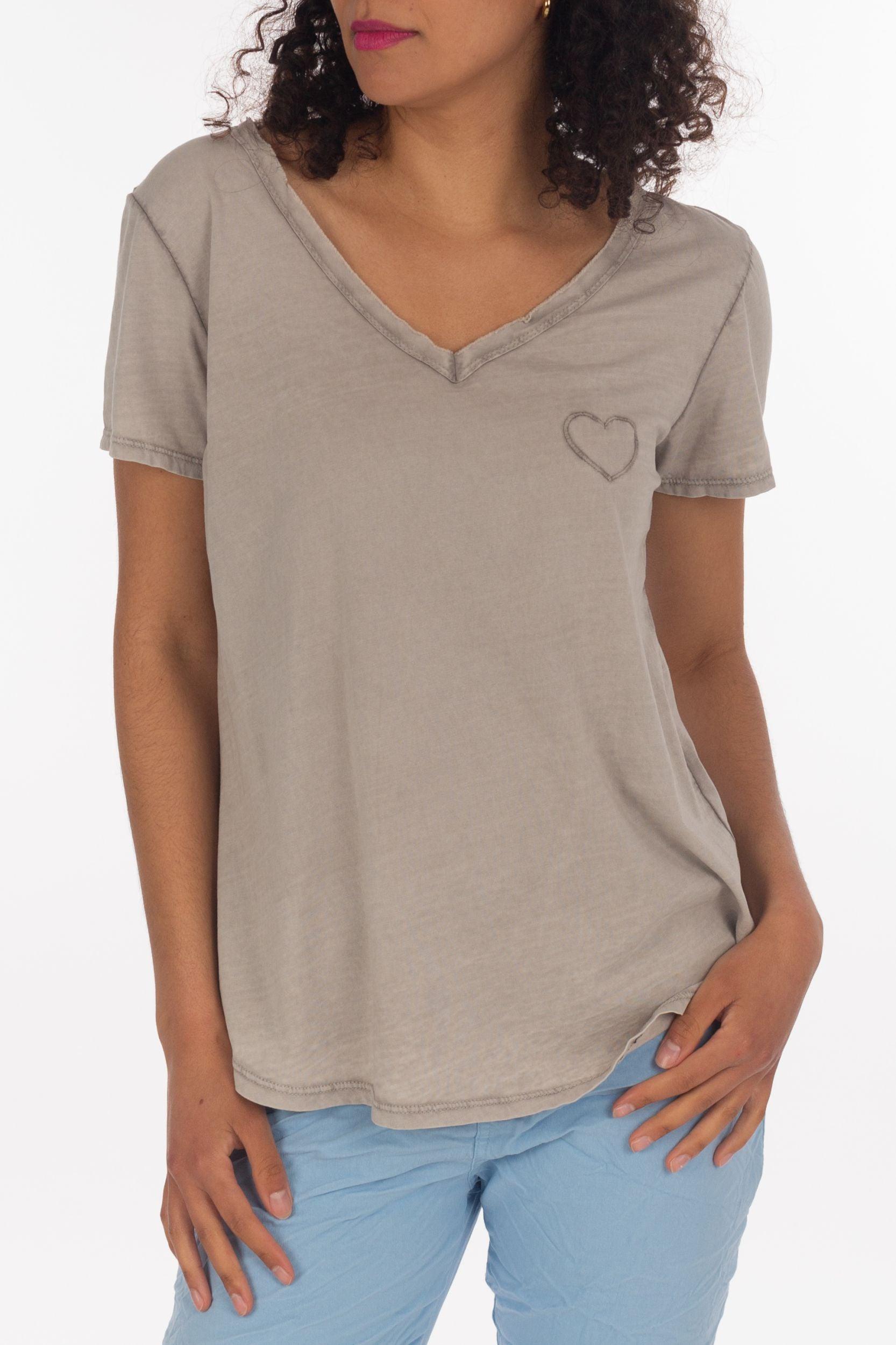 T-Shirt mit V-Ausschnitt - La Strada