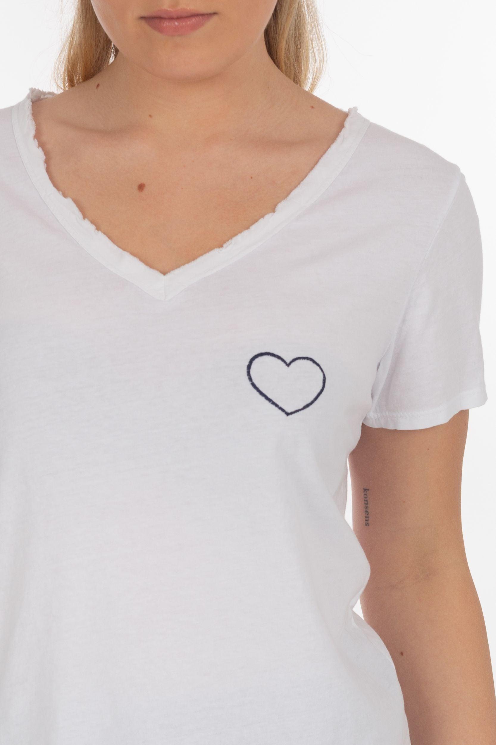 T-Shirt mit V-Ausschnitt - La Strada