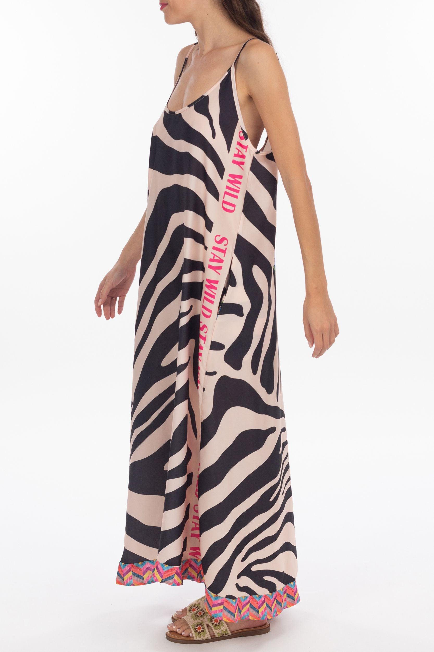 Viskosekleid mit Zebra-Muster - La Strada