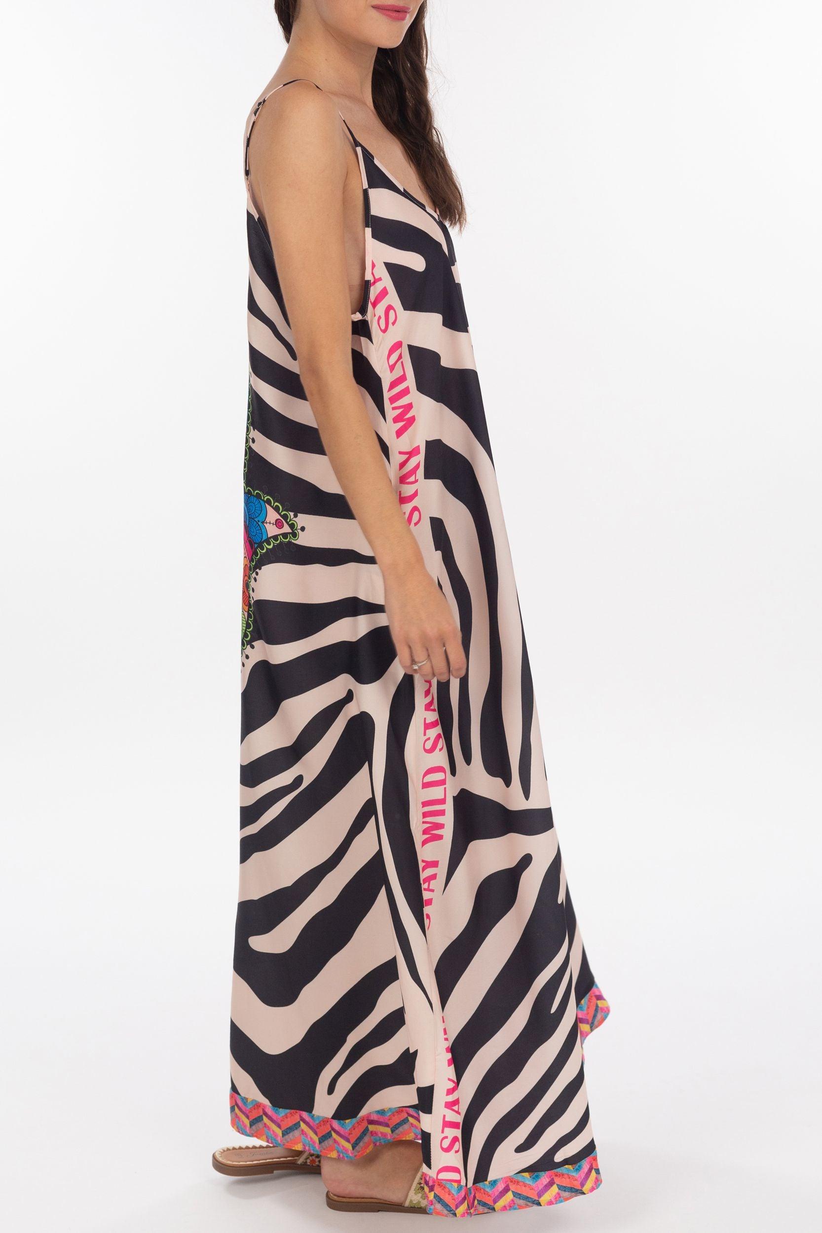 Viskosekleid mit Zebra-Muster - La Strada