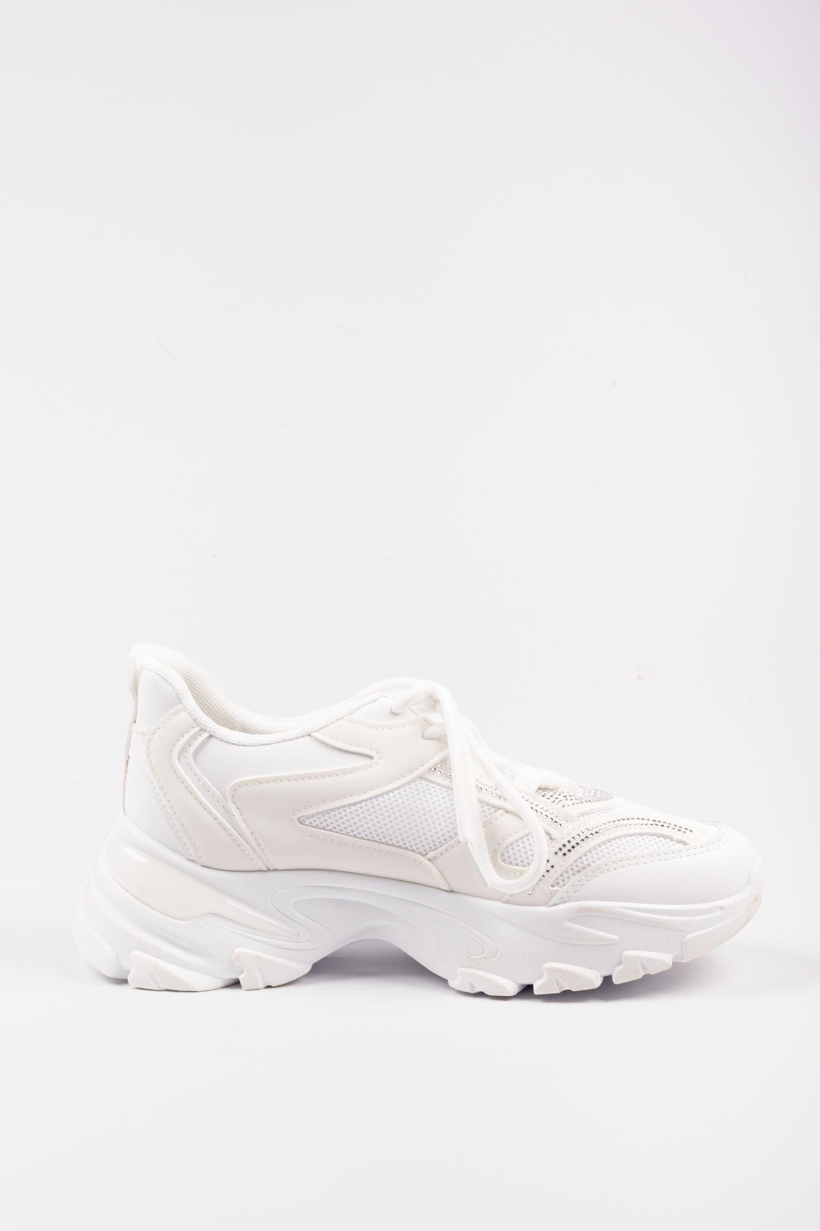 Weiße Sneakers mit Strass - La Strada