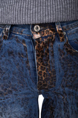 7/8 Skinny Jeans mit Leo-Details - La Strada