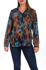 Bluse mit abstrakten Blumen - La Strada