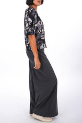 Bluse mit abstrakten Blumen-Print - La Strada