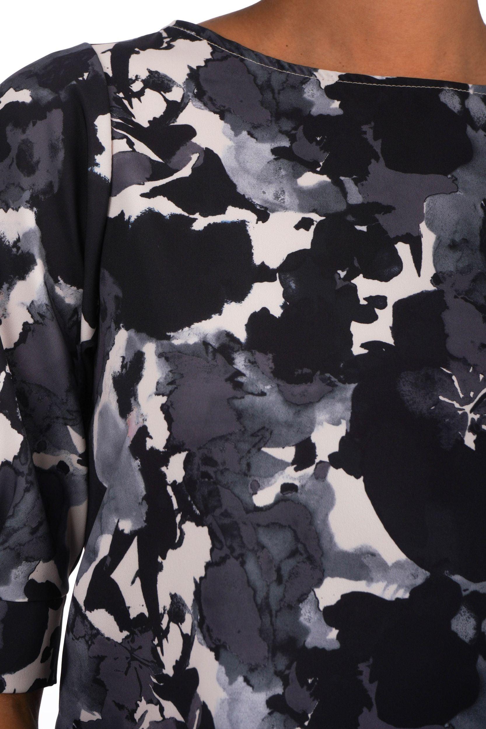Bluse mit abstrakten Blumen-Print - La Strada
