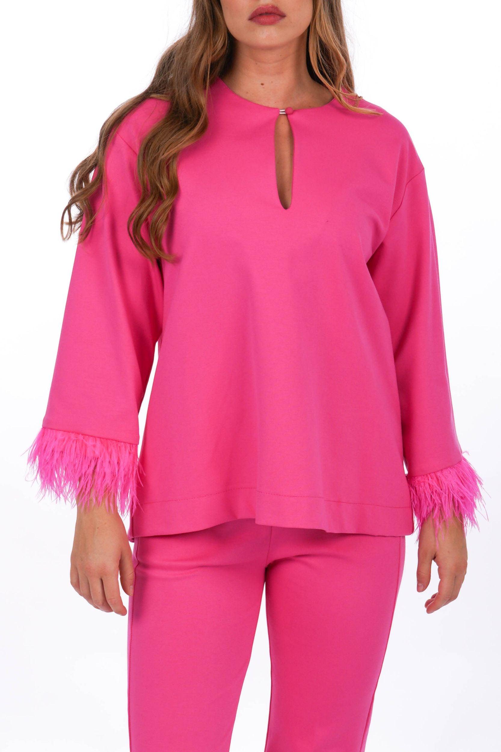 Bluse mit Federn - La Strada