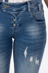 Jeans mit Button-Fly-Verschluss - La Strada